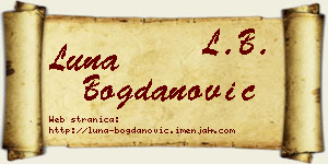 Luna Bogdanović vizit kartica